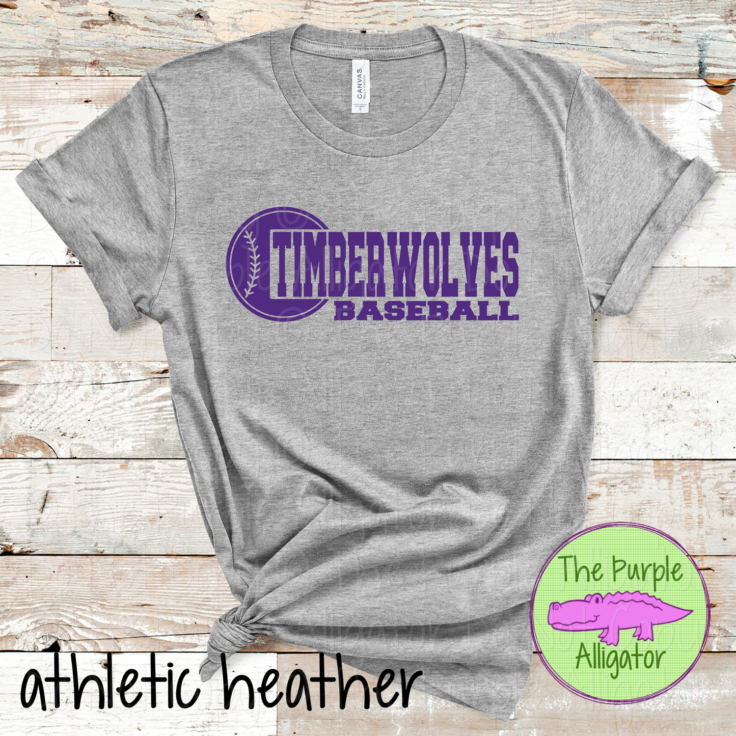 Timberwolves Baseball 12 - Custom Baseball Team Spirit Wear Tee Mascot Apparel 0126 TPA