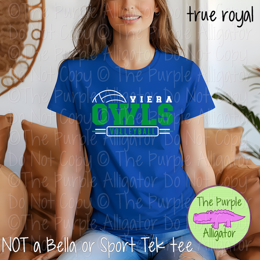 Viera Owls Volleyball SC13 Mascot School Spirit Wear Team Swag - CHOOSE YOUR DESIGN COLORS (d2f TPA)