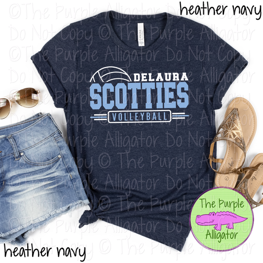 DeLaura Scotties Volleyball SC13 Mascot School Spirit Wear Team Swag - CHOOSE YOUR DESIGN COLORS (d2f TPA)