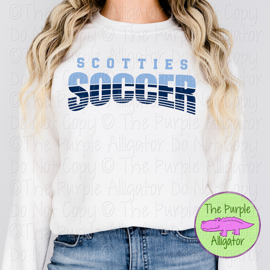 Scotties Soccer SC18 Mascot School Spirit - CHOOSE YOUR DESIGN COLORS (d2f TPA)
