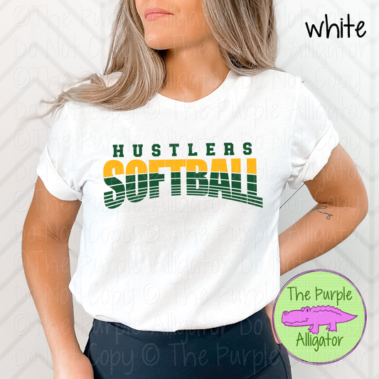 Hustlers Softball 20 Shirt - Vintage Arch Sports Typography Tee 0226 TPA