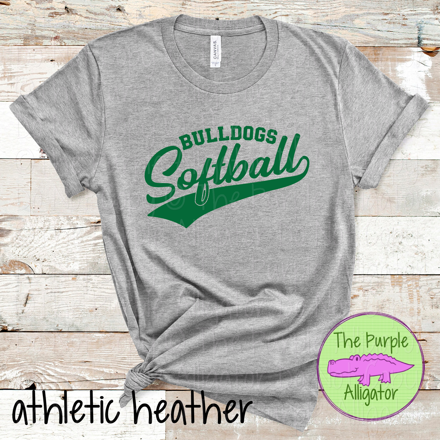 Bulldogs Softball 21 Classic Script Softball Spirit Wear Tee | Custom Single Color Print 0126 TPA