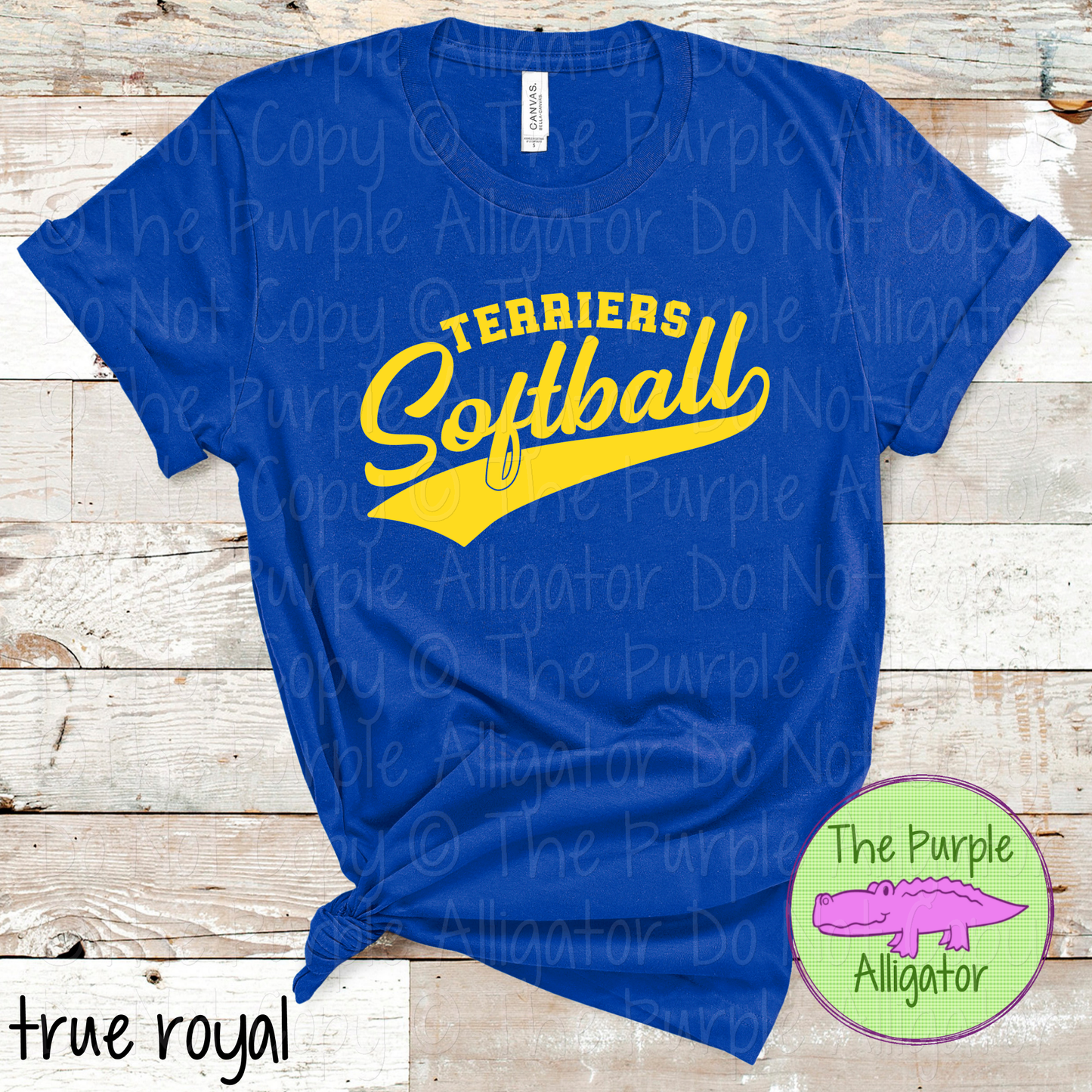 Terriers Softball 21 Classic Script Softball Spirit Wear Tee | Custom Single Color Print 0126 TPA