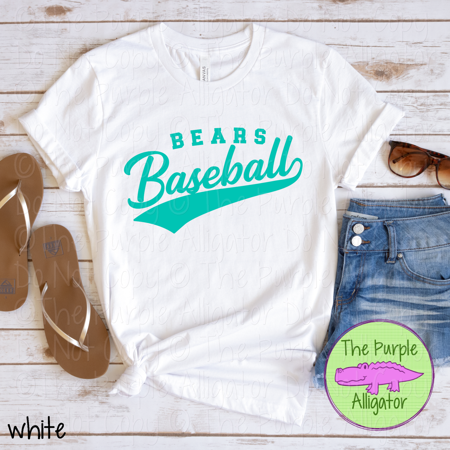 Bears Baseball 23 - Classic Script Custom Baseball Team Spirit Wear Mascot Apparel 0126 TPA