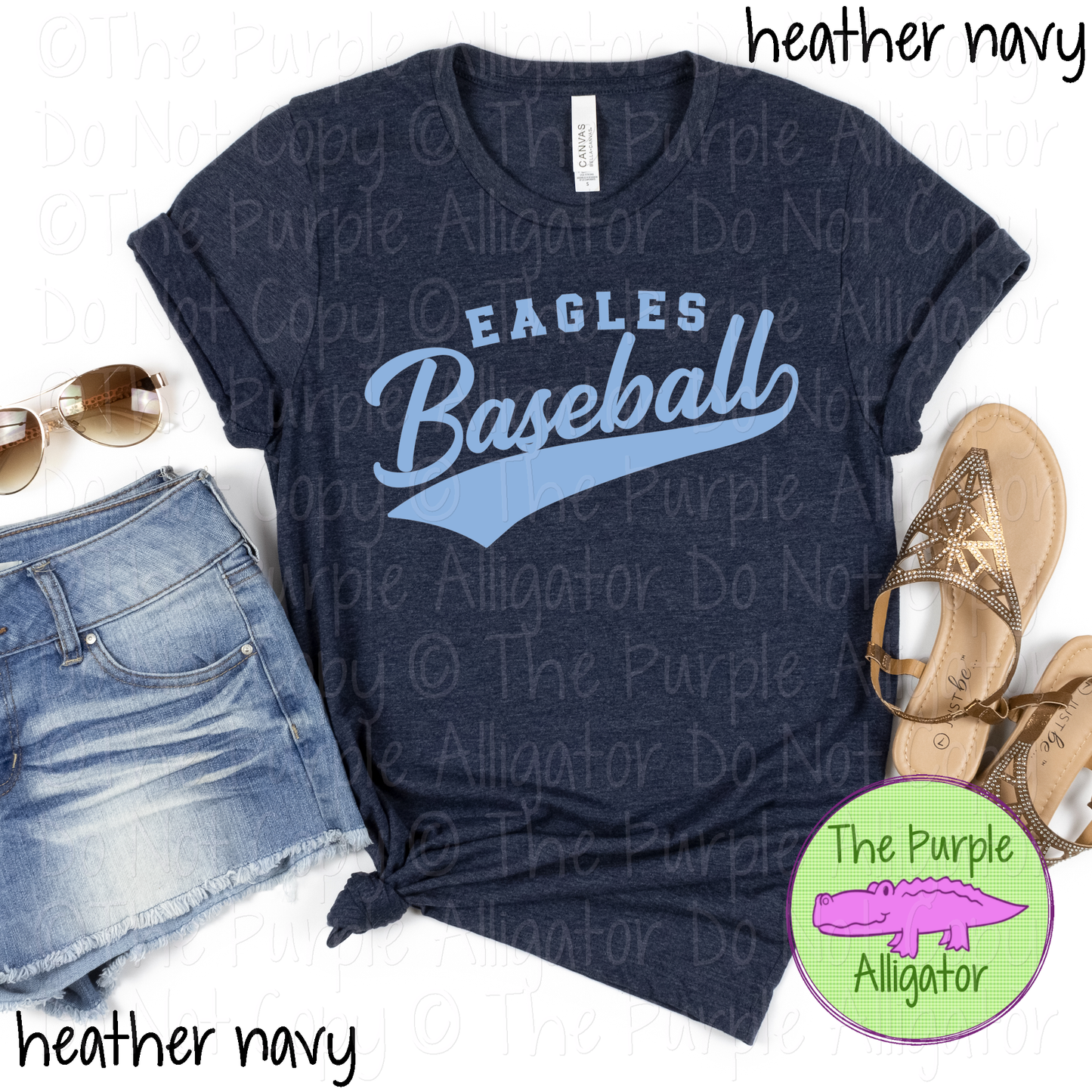 Eagles Baseball 23 - Classic Script Custom Baseball Team Spirit Wear Mascot Apparel 0126 TPA