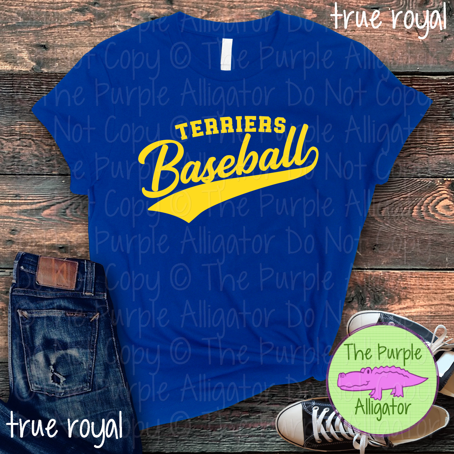 Terriers Baseball 23 - Classic Script Custom Baseball Team Spirit Wear Mascot Apparel 0126 TPA