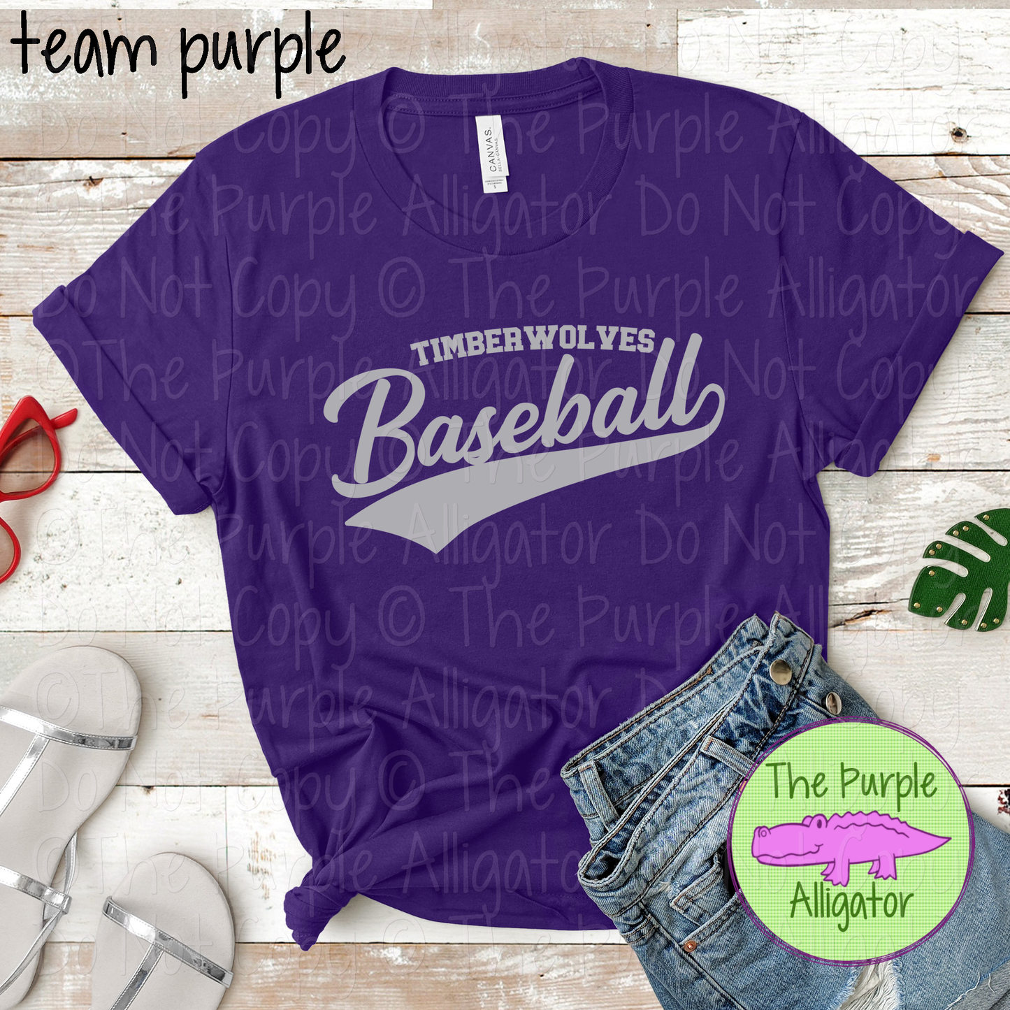 Timberwolves Baseball 23 - Classic Script Custom Baseball Team Spirit Wear Mascot Apparel 0126 TPA