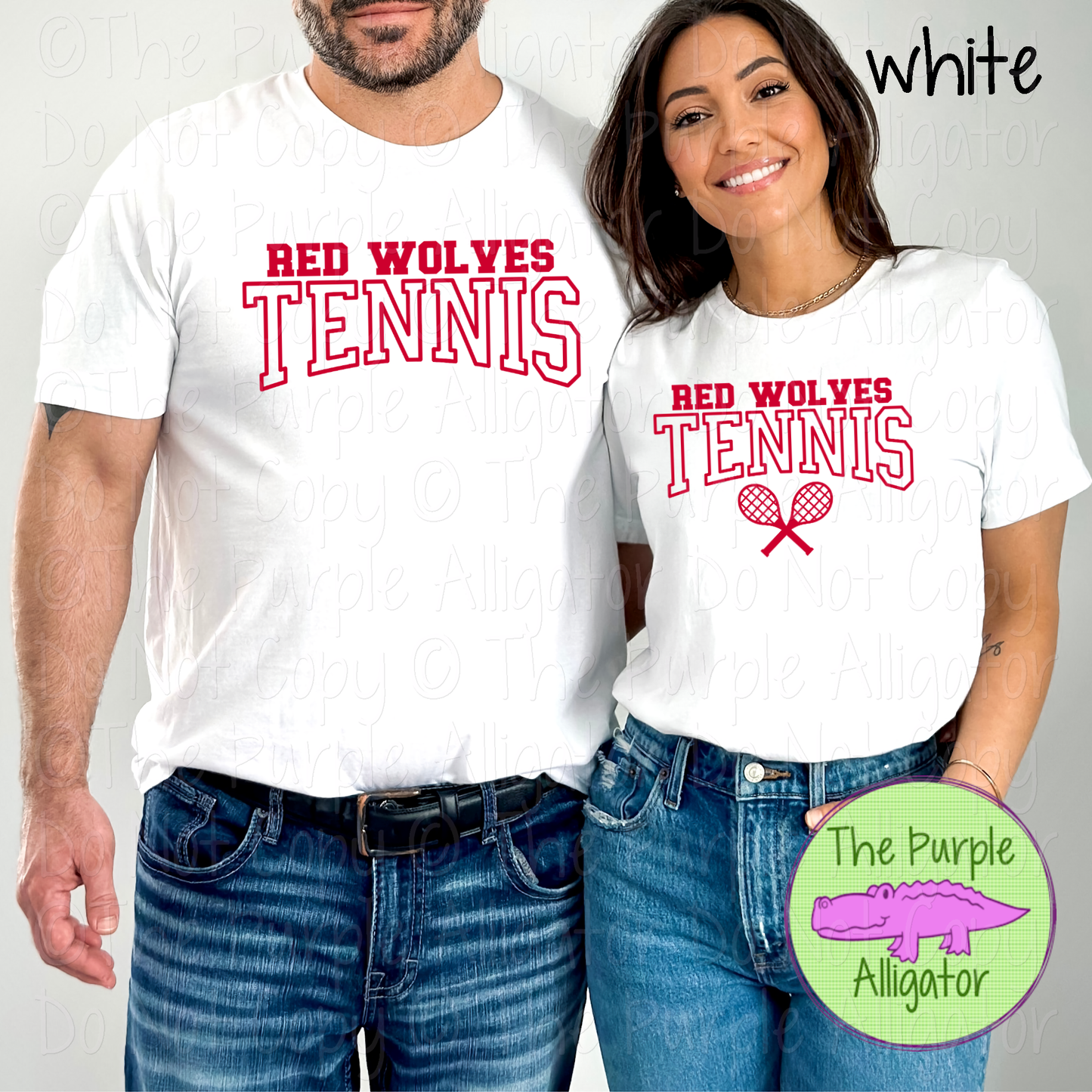Red Wolves Tennis 2 | School Tennis Spirit Wear | Unisex Team Apparel 0126 TPA