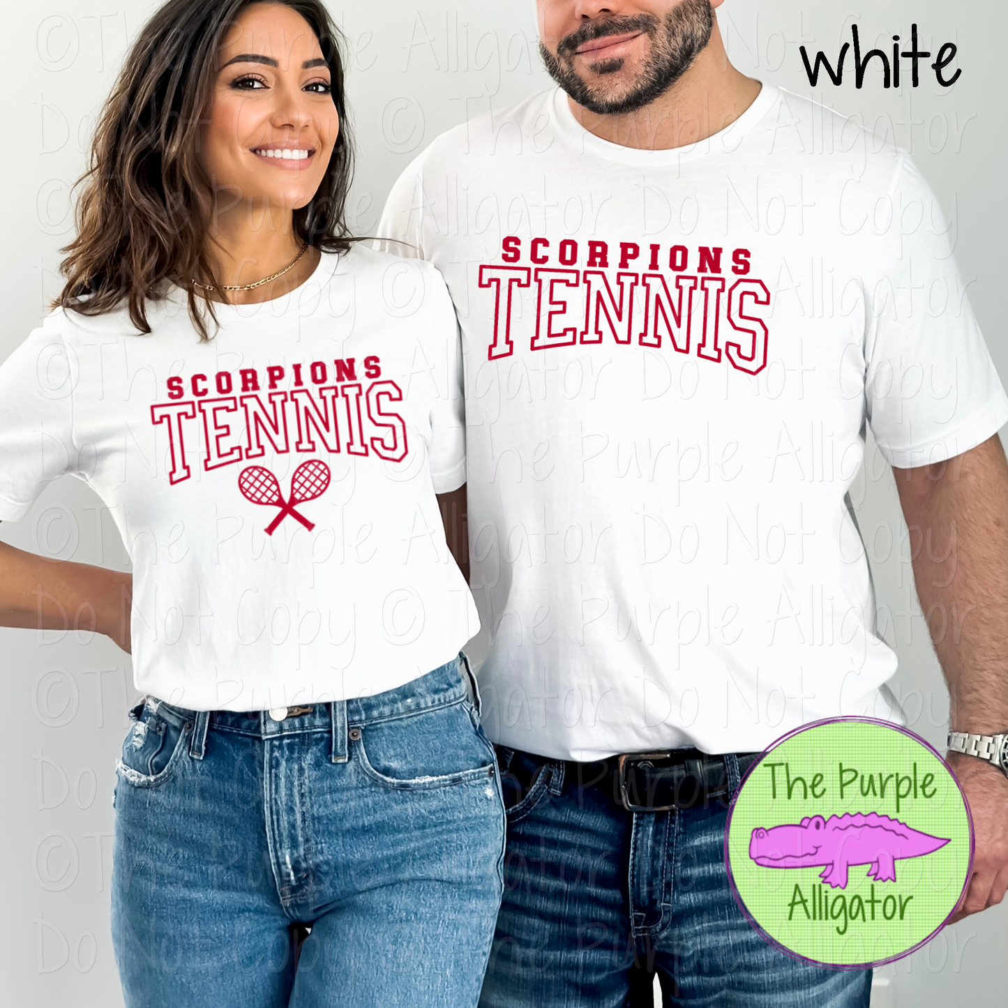 Scorpions Tennis 2 | School Tennis Spirit Wear | Unisex Team Apparel 0126 TPA