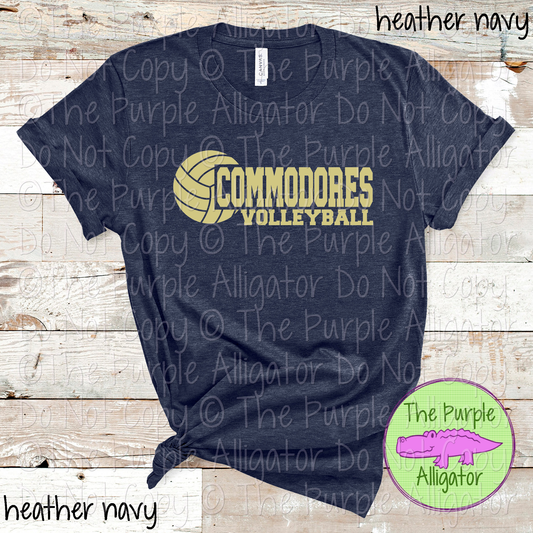 Commodores Volleyball SC31 Mascot School Spirit Wear Team Swag - CHOOSE YOUR DESIGN COLOR - 0625 (d2f TPA)