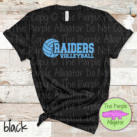 Raiders Volleyball SC31 Mascot School Spirit Wear Team Swag - CHOOSE YOUR DESIGN COLOR - 0625 (d2f TPA)