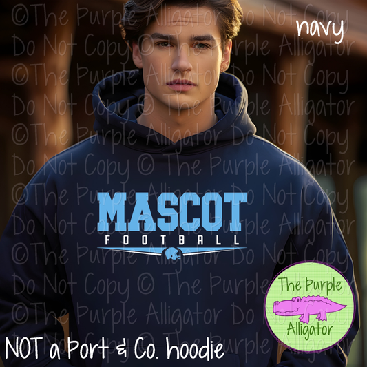 YOUR MASCOT Football 37 Classic Block Letter Game Day Apparel 0725 TPA