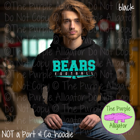 Bears Football SC37 School Mascot Spirit Wear Design | Custom Team Apparel - CHOOSE YOUR DESIGN COLOR - 0725 (d2f TPA)