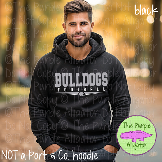 Bulldogs Football SC37 School Mascot Spirit Wear Design | Custom Team Apparel - CHOOSE YOUR DESIGN COLOR - 0725 (d2f TPA)