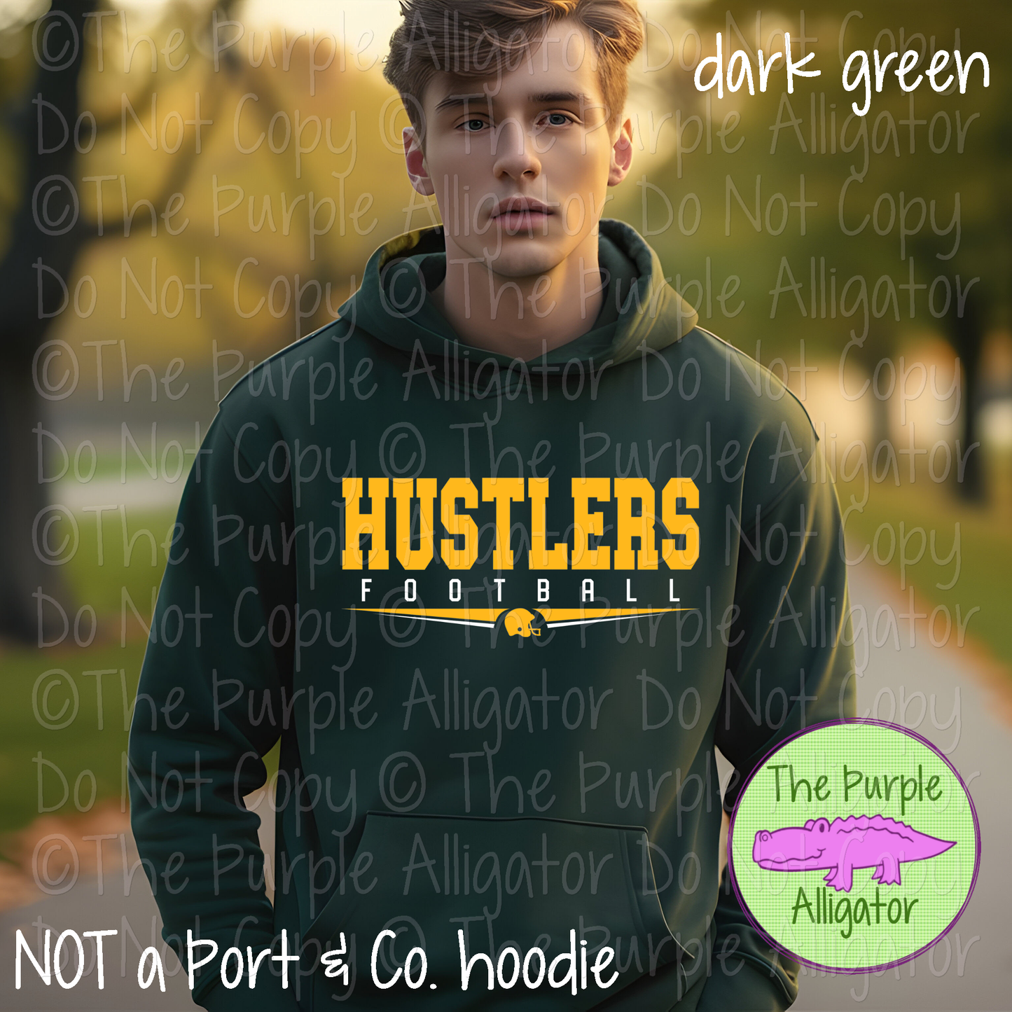 Hustlers Football SC37 School Mascot Spirit Wear Design | Custom Team Apparel - CHOOSE YOUR DESIGN COLOR - 0725 (d2f TPA)