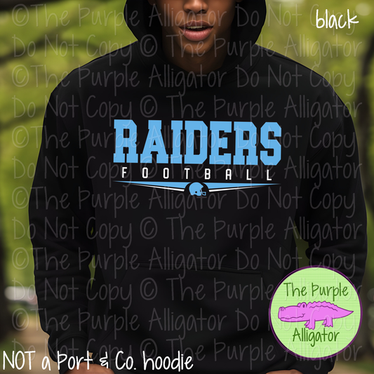 Raiders Football SC37 School Mascot Spirit Wear Design | Custom Team Apparel - CHOOSE YOUR DESIGN COLOR - 0725 (d2f TPA)