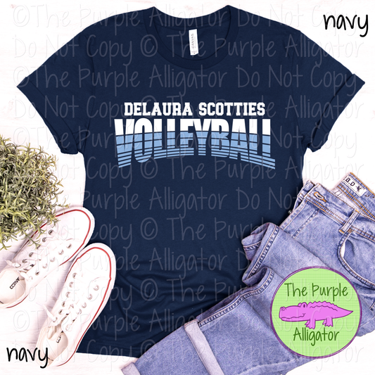 DeLaura Scotties Volleyball SC38 Mascot School Spirit Wear Team Swag - CHOOSE YOUR DESIGN COLORS (d2f TPA)