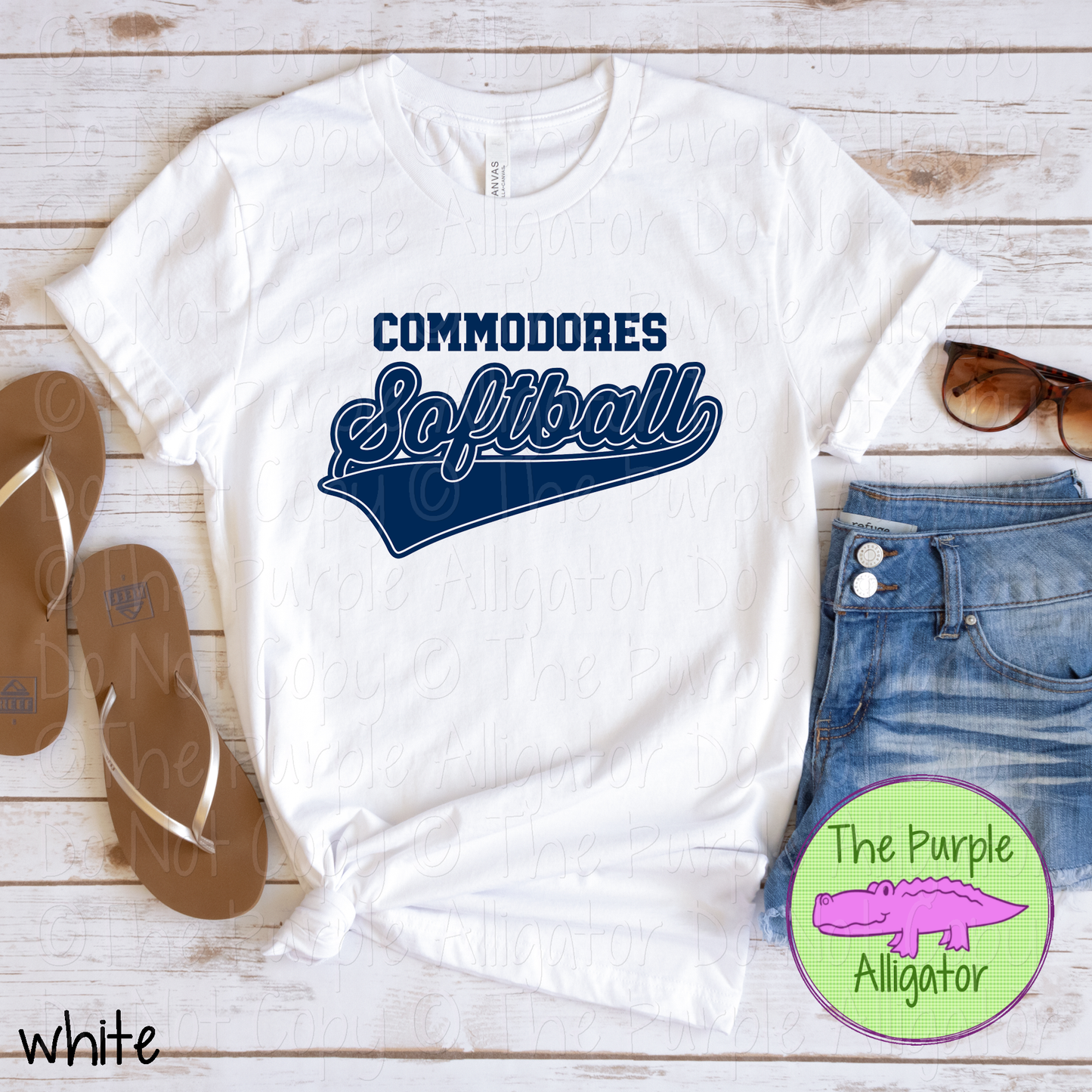 Commodores Softball 38 | Retro Script Softball Spirit Wear | Game Day Fan Tee 0126 TPA