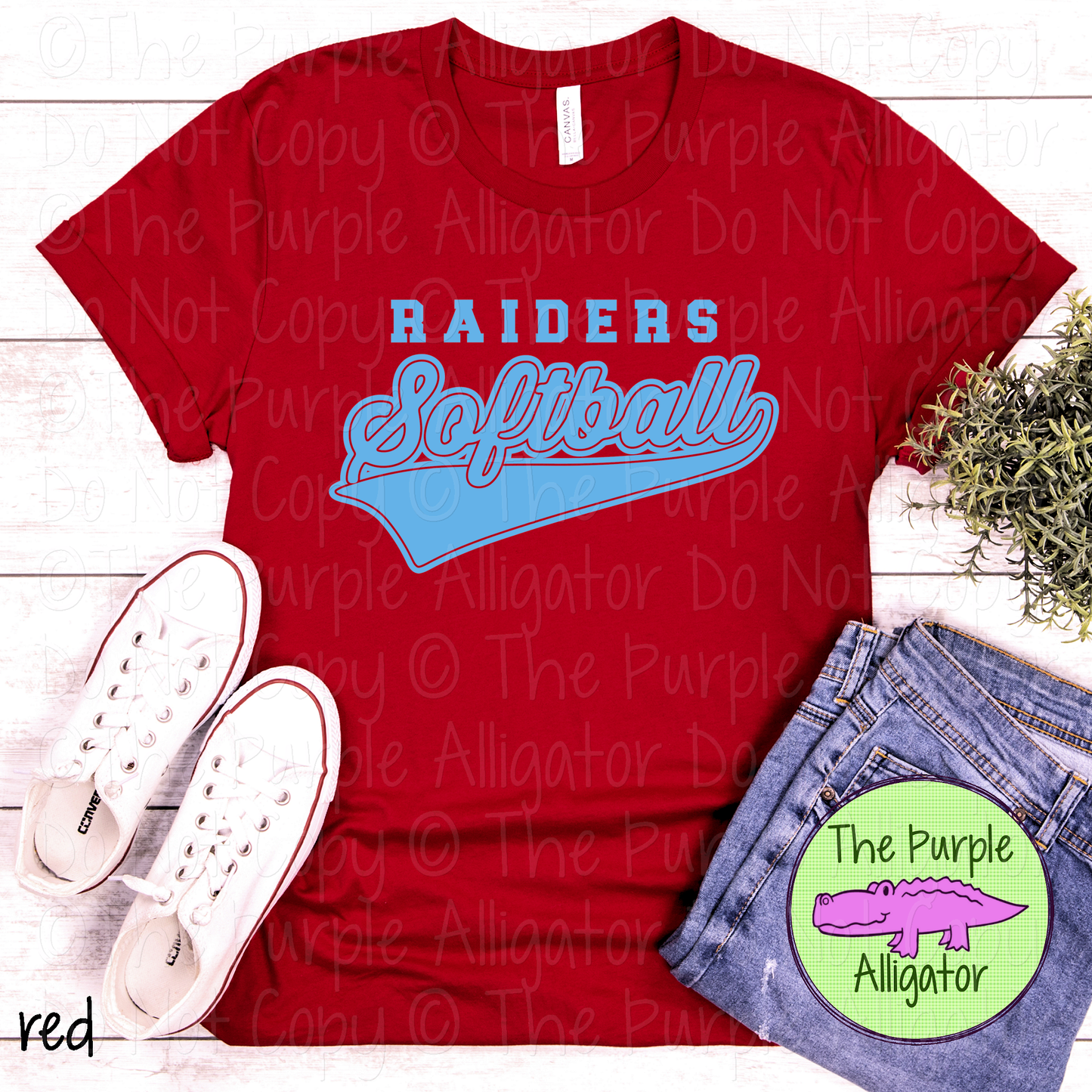 Raiders Softball 38 | Retro Script Softball Spirit Wear | Game Day Fan Tee 0126 TPA