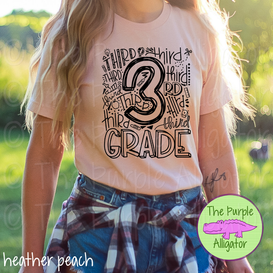 3rd Grade Typography - CHOOSE YOUR DESIGN COLOR (d2f TPA)