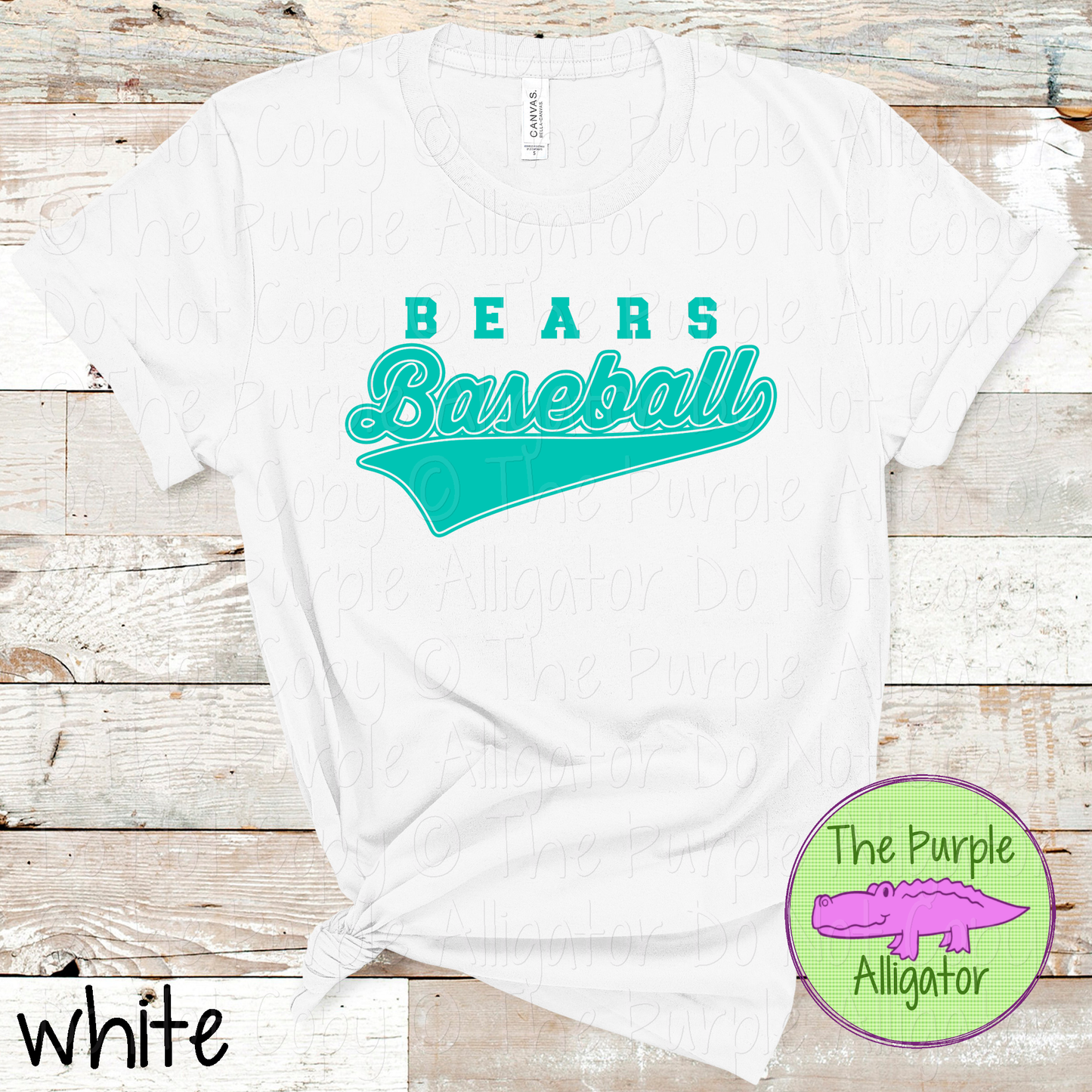 Bears Baseball 43 Baseball Shirt – Minimal Script Sports Design 0226 TPA