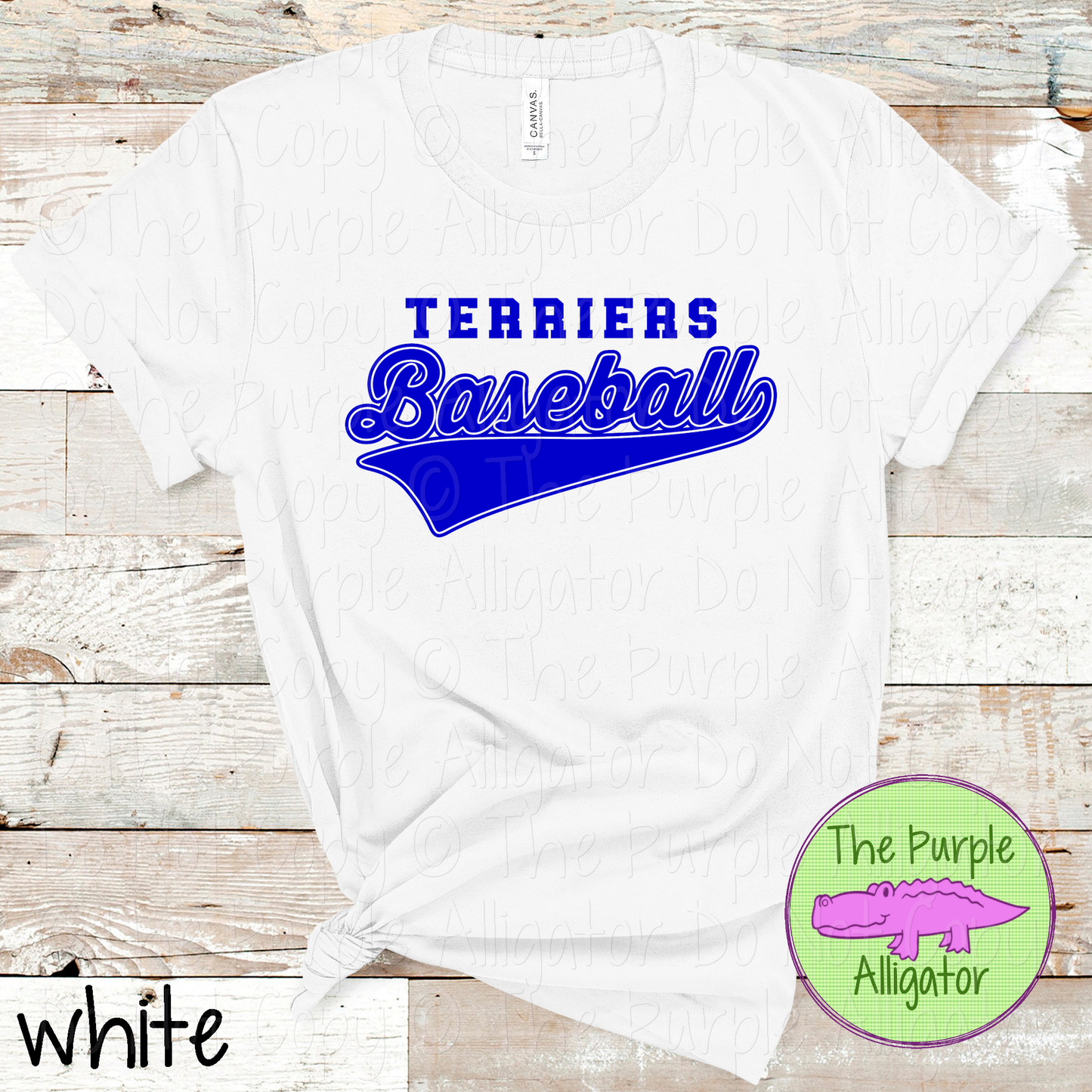 Terriers Baseball 43 – Bold Swash Custom Baseball Team Spirit Wear Mascot Apparel 0226 TPA