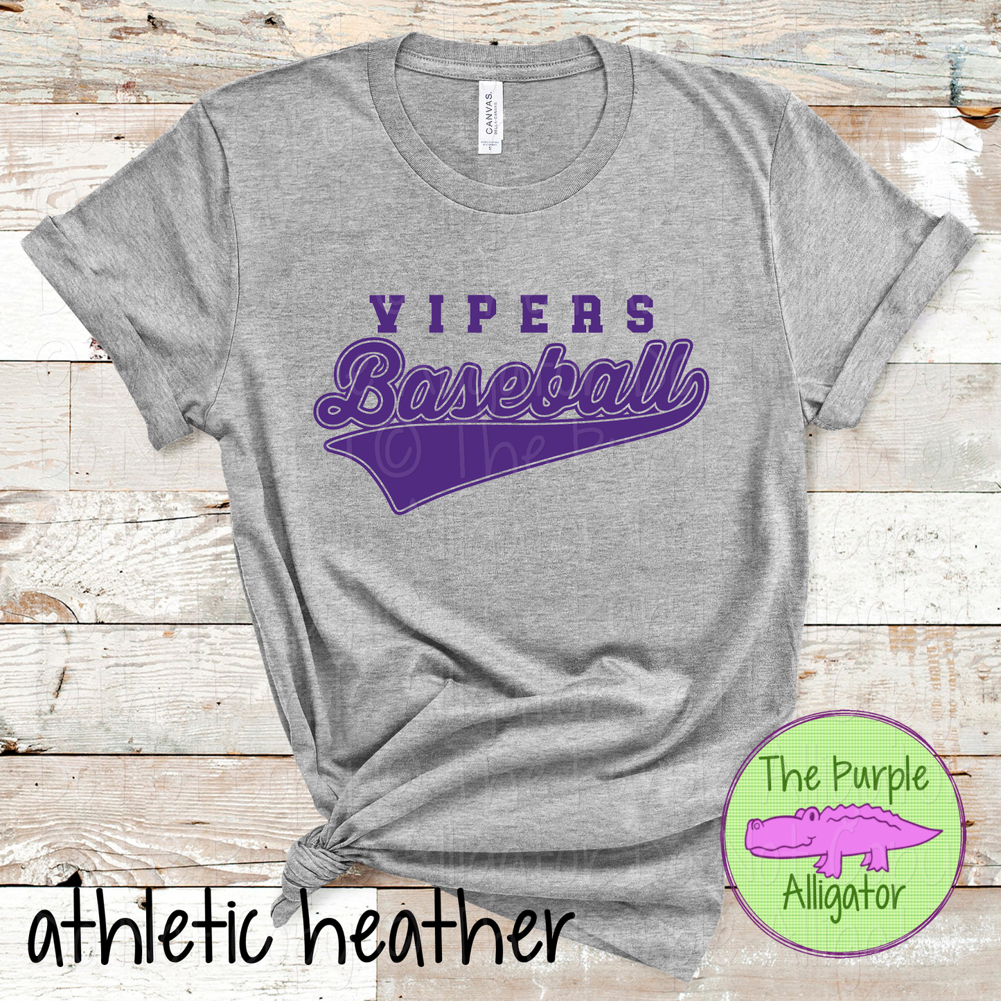 Vipers Baseball 43 – Bold Swash Custom Baseball Team Spirit Wear Mascot Apparel 0226 TPA
