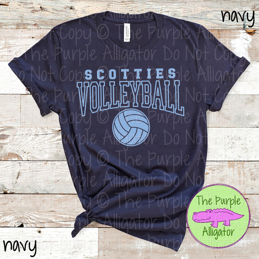 Scotties Volleyball SC49 Mascot School Spirit Wear Team Swag - HOOSE YOUR DESIGN COLOR (d2f TPA)