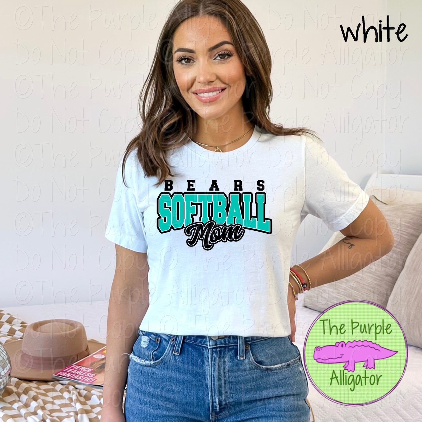 Bears Softball Mom 49 | Game Day Shirt | Custom School Spirit Wear Parent Tee 0226 TPA