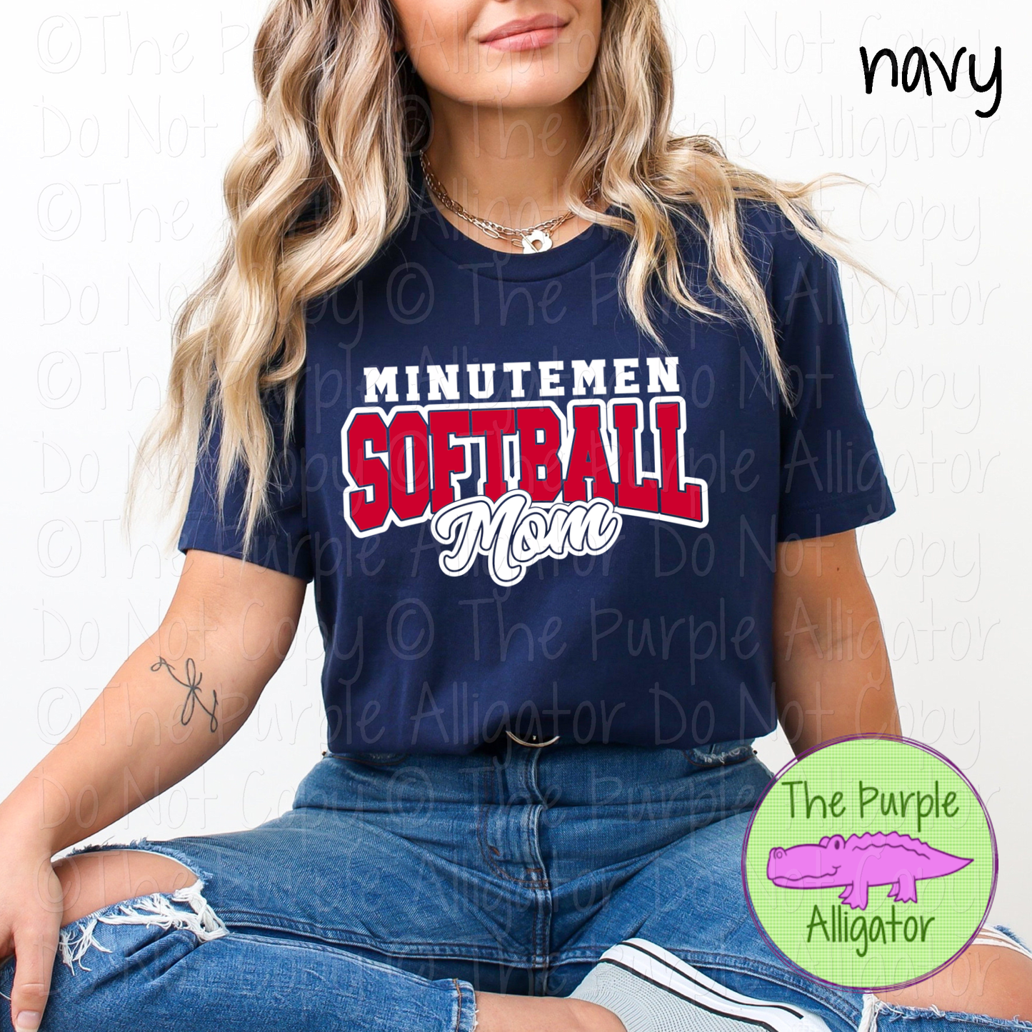 Minutemen Softball Mom 49 | Game Day Shirt | Custom School Spirit Wear Parent Tee 0226 TPA