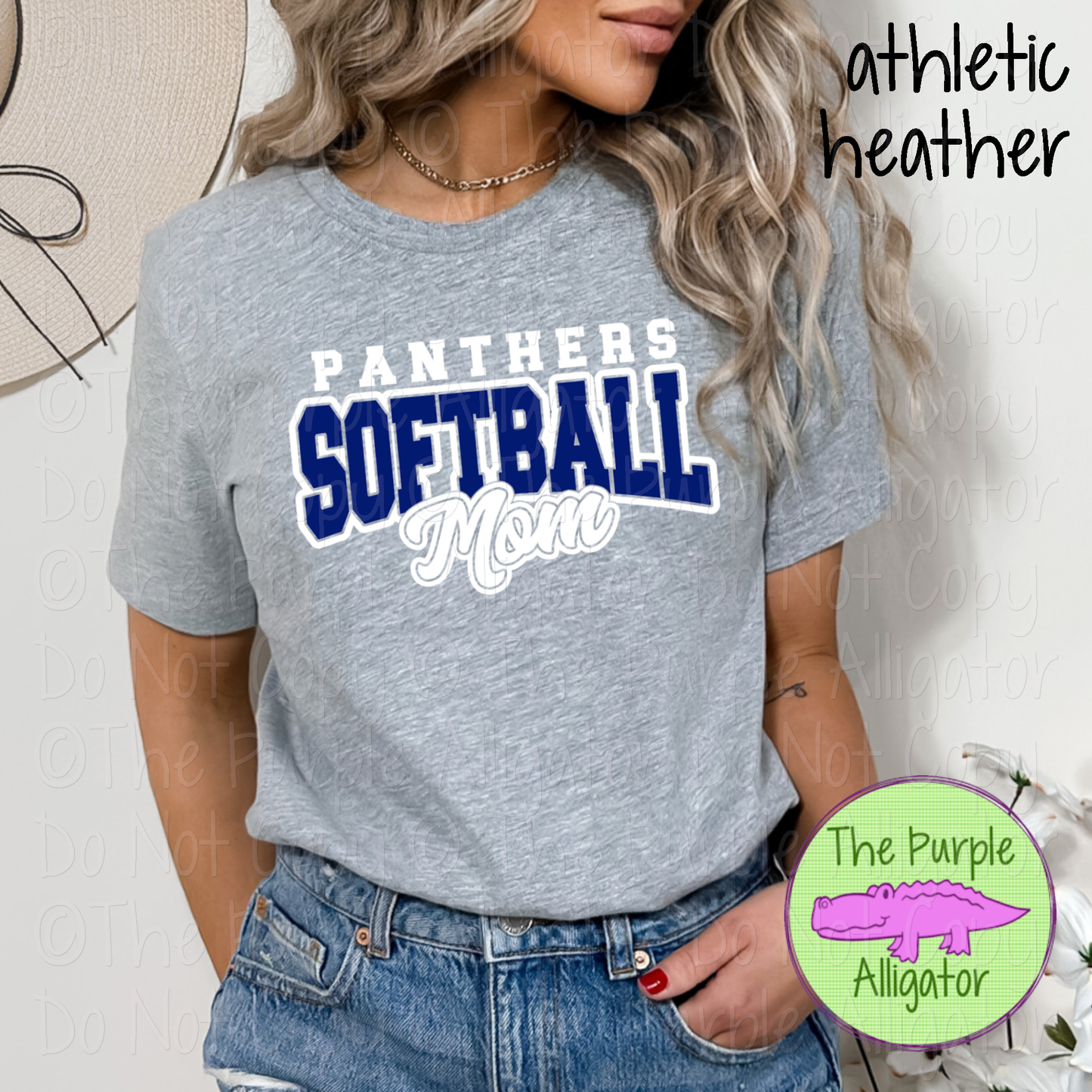 Panthers Softball Mom 49 | Game Day Shirt | Custom School Spirit Wear Parent Tee 0226 TPA