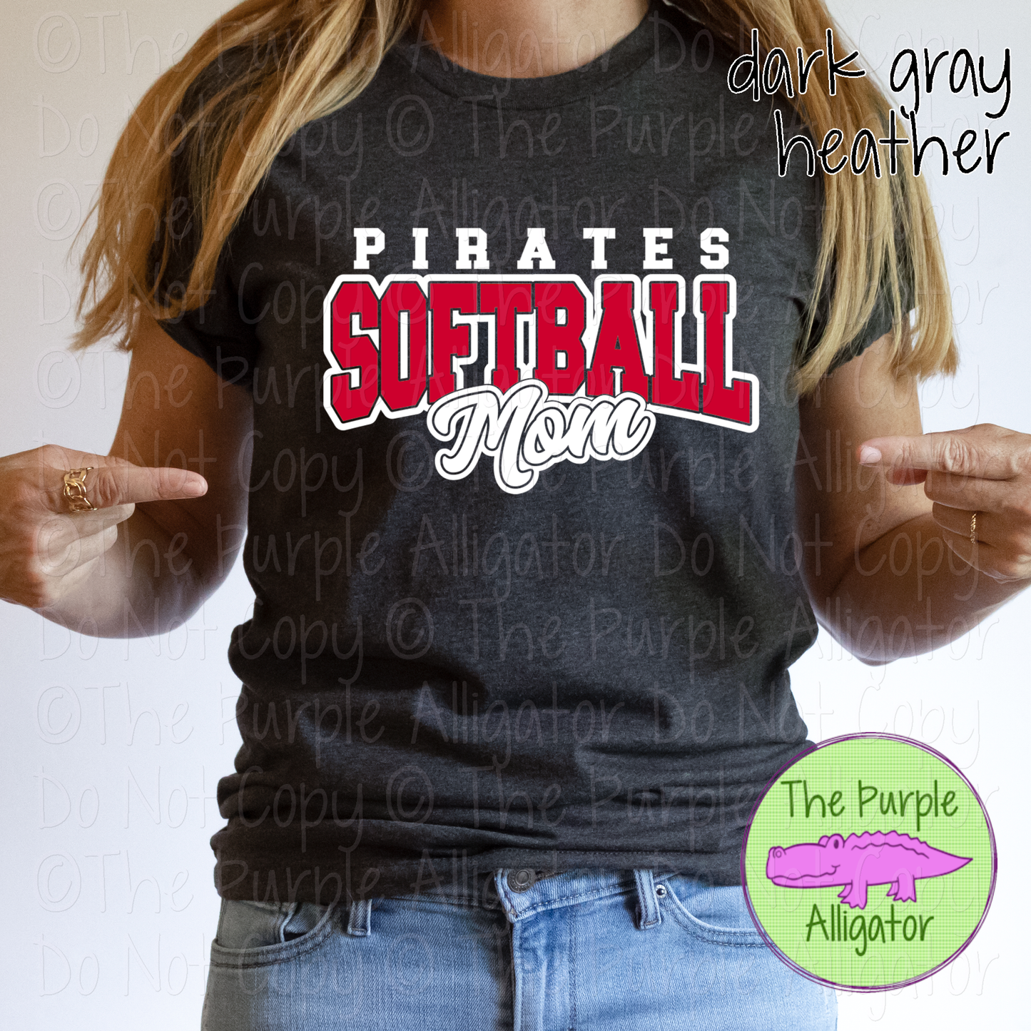 Pirates Softball Mom 49 | Game Day Shirt | Custom School Spirit Wear Parent Tee 0226 TPA