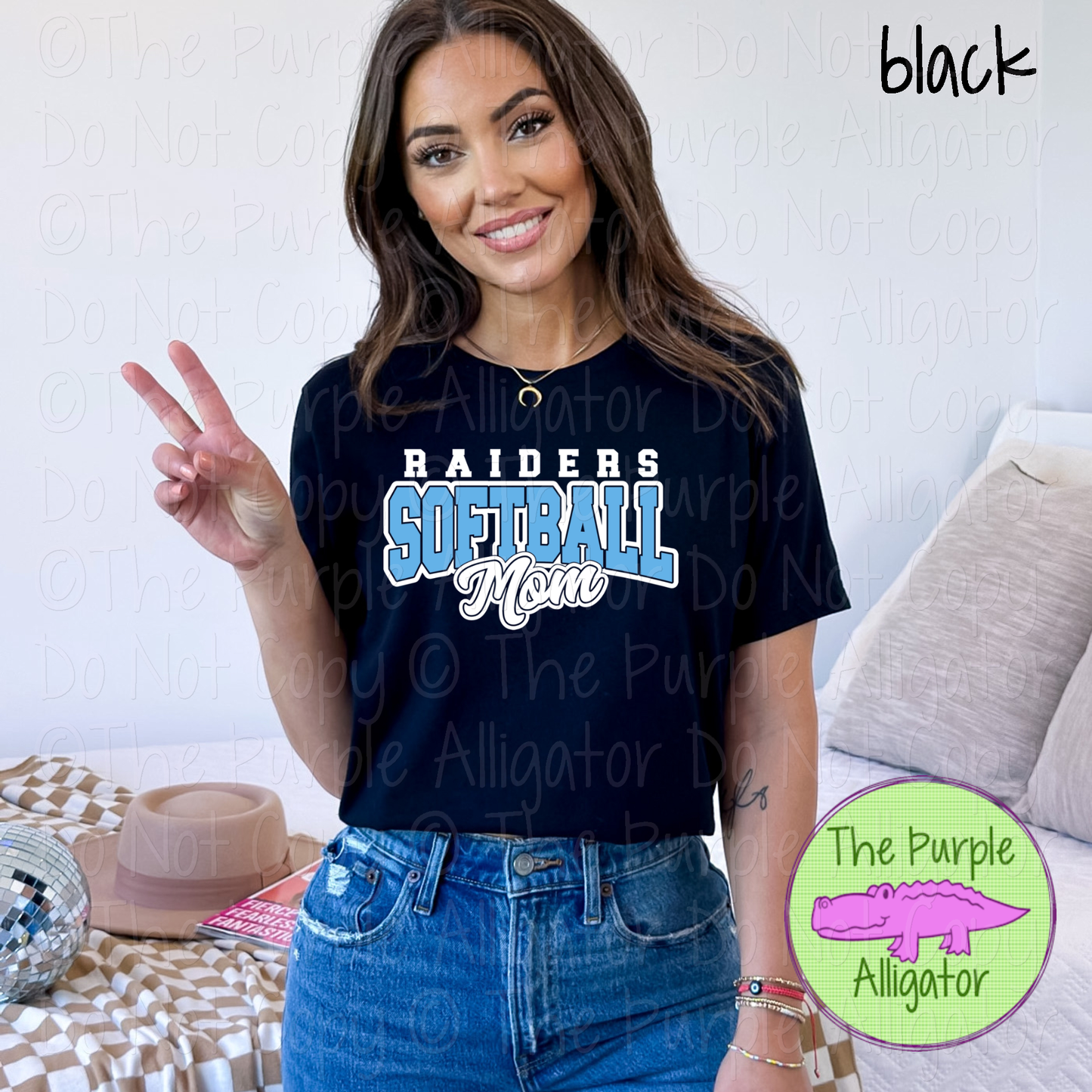 Raiders Softball Mom 49 | Game Day Shirt | Custom School Spirit Wear Parent Tee 0226 TPA