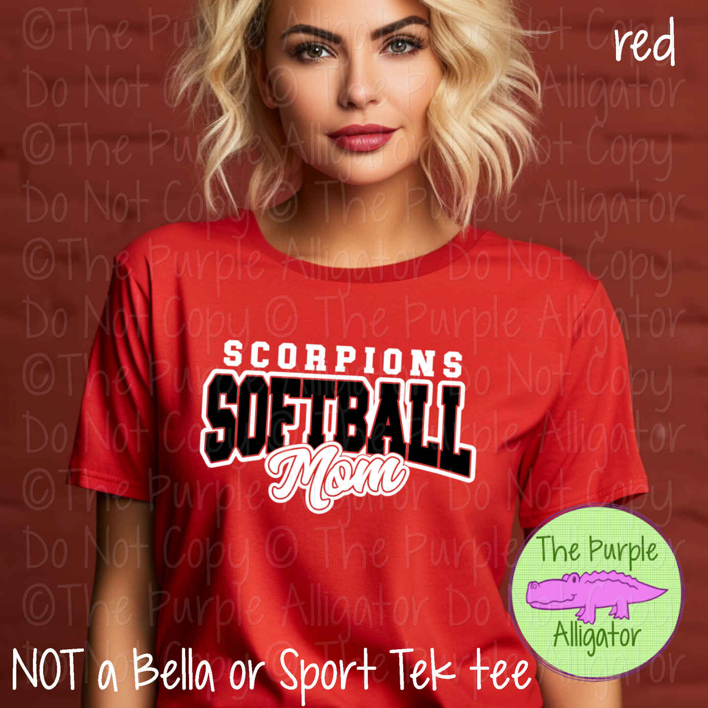 Scorpions Softball Mom 49 | Game Day Shirt | Custom School Spirit Wear Parent Tee 0226 TPA