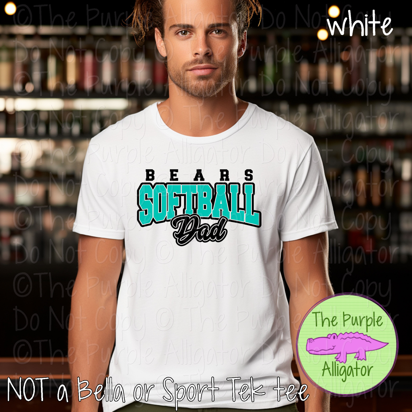 Bears Softball Dad 50 | Game Day Shirt | Custom School Spirit Wear Parent Tee 0226 TPA