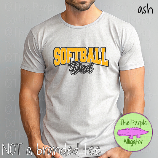 Softball Dad 50 | Game Day Shirt | Custom School Spirit Wear Parent Tee 0226 TPA