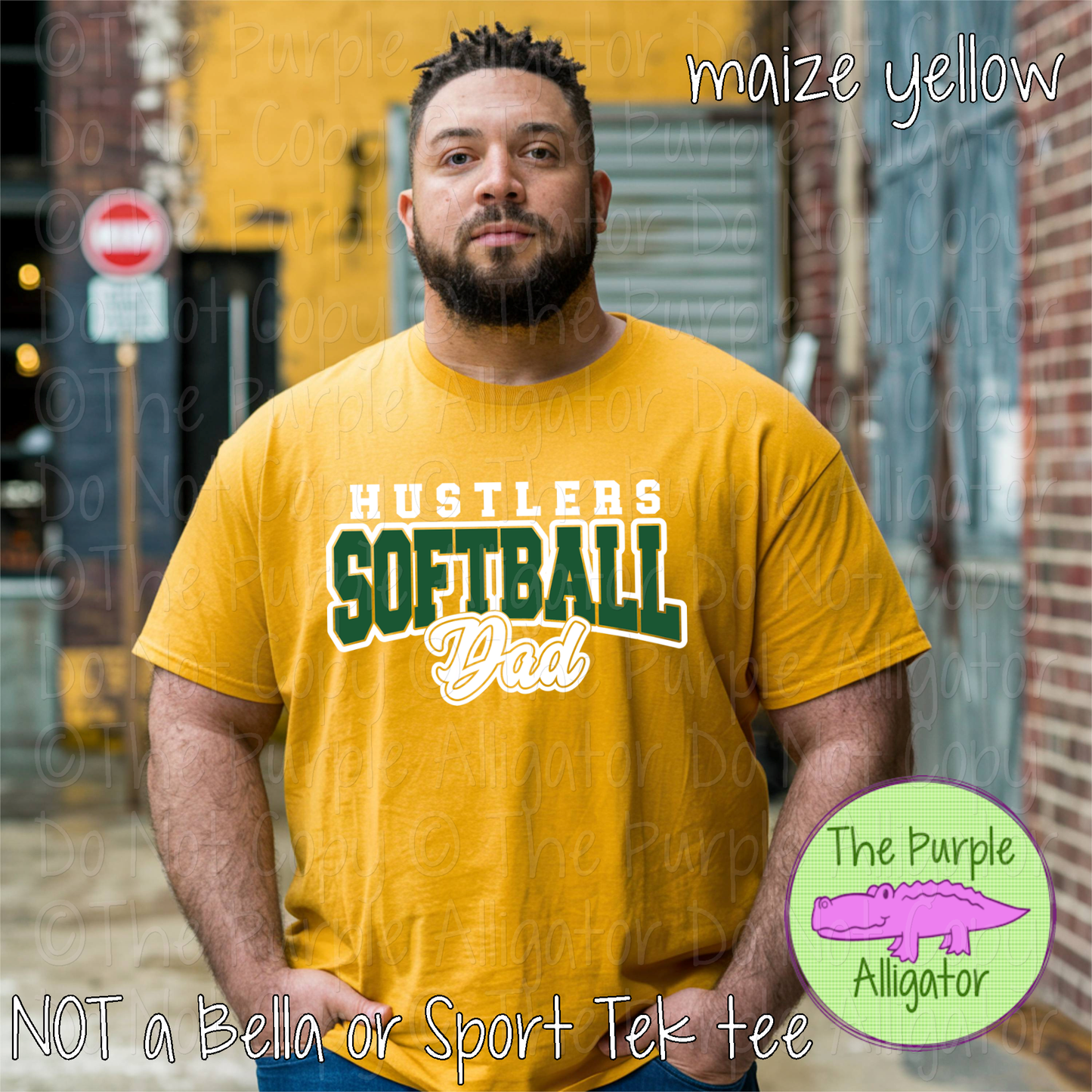 Hustlers Softball Dad 50 | Game Day Shirt | Custom School Spirit Wear Parent Tee 0226 TPA