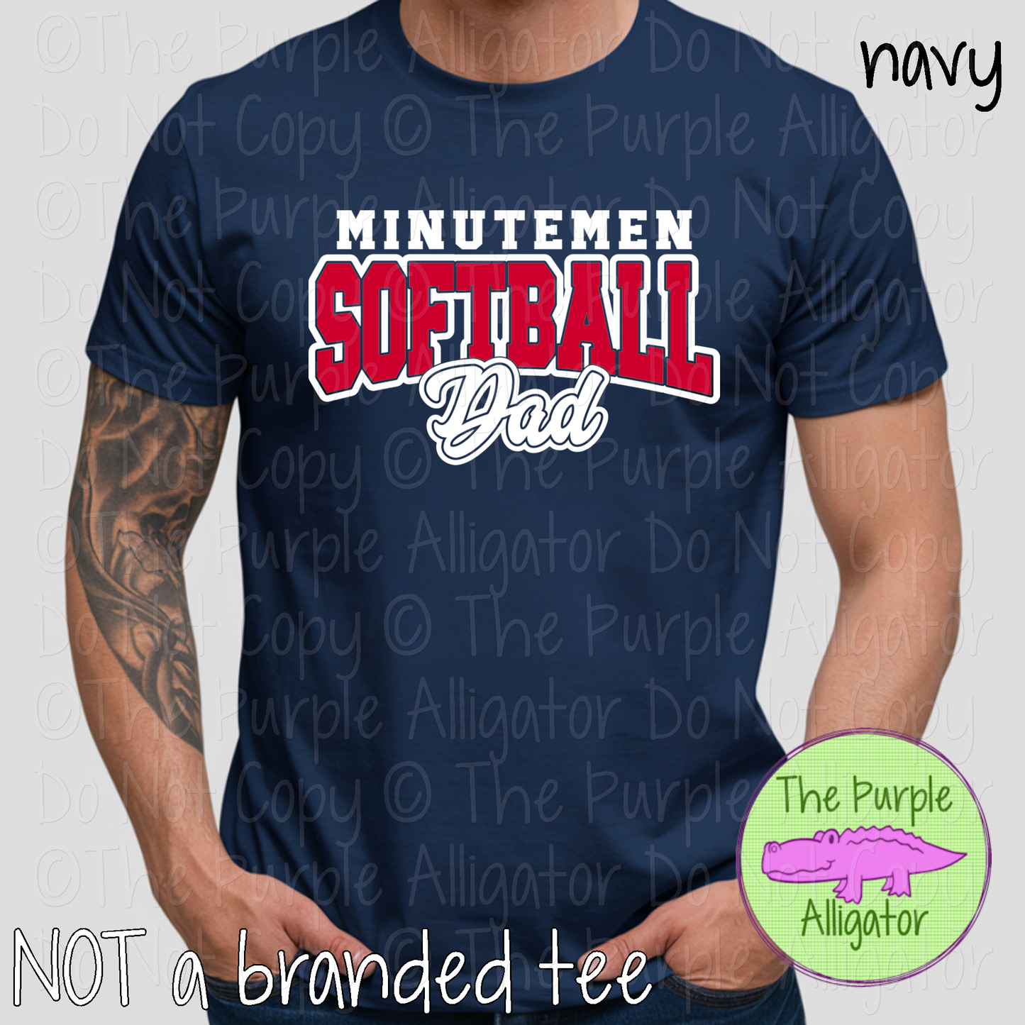 Minutemen Softball Dad 50 | Game Day Shirt | Custom School Spirit Wear Parent Tee 0226 TPA