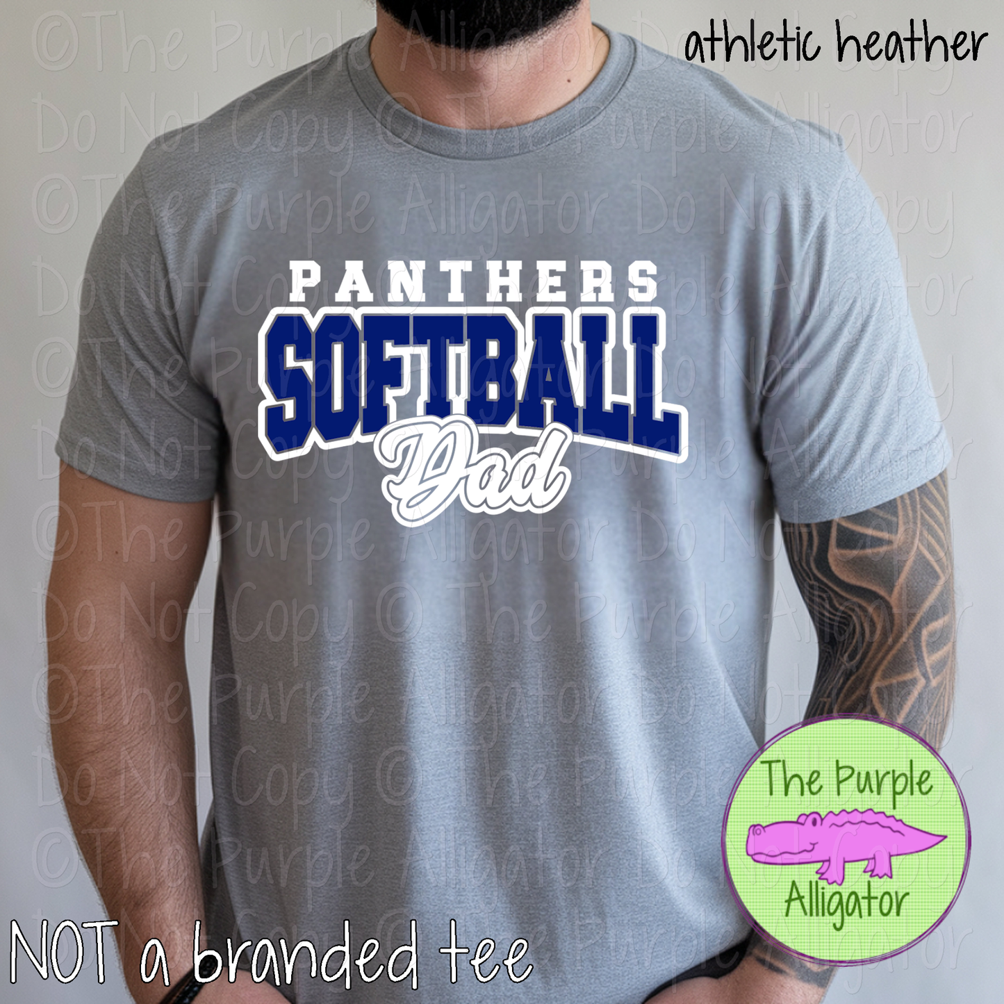 Panthers Softball Dad 50 | Game Day Shirt | Custom School Spirit Wear Parent Tee 0226 TPA