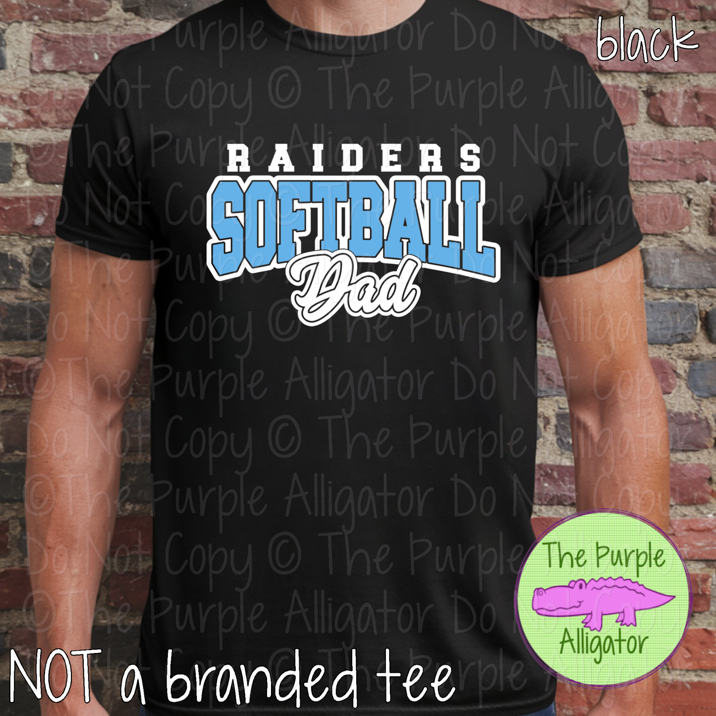 Raiders Softball Dad 50 | Game Day Shirt | Custom School Spirit Wear Parent Tee 0226 TPA