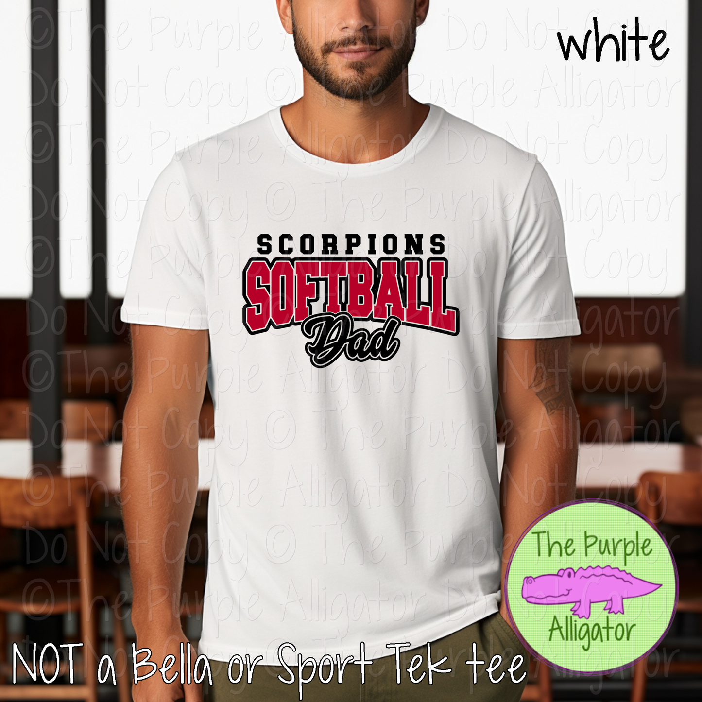 Scorpions Softball Dad 50 | Game Day Shirt | Custom School Spirit Wear Parent Tee 0226 TPA