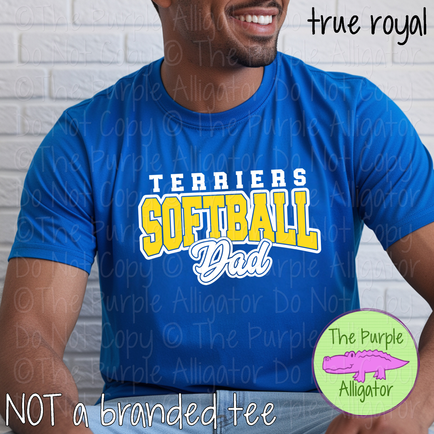 Terriers Softball Dad 50 | Game Day Shirt | Custom School Spirit Wear Parent Tee 0226 TPA