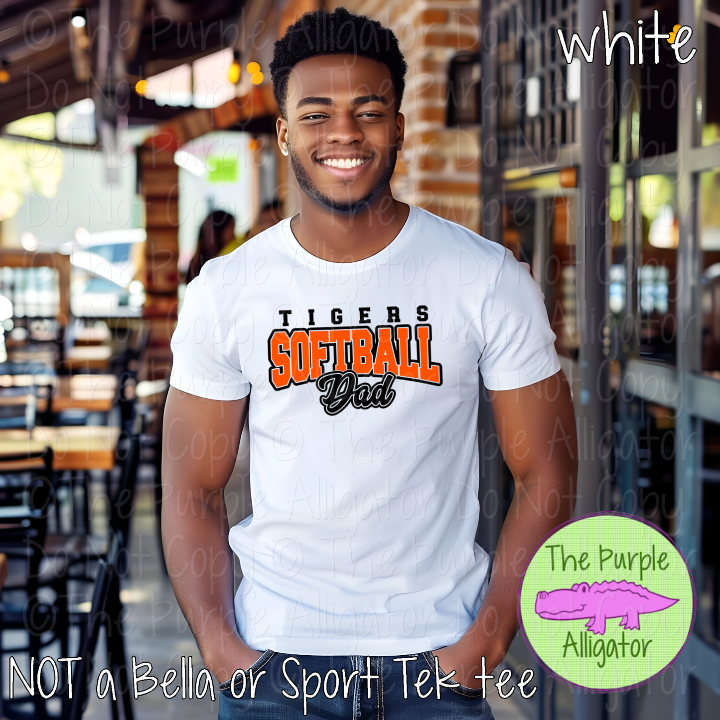 Tigers Softball Dad 50 | Game Day Shirt | Custom School Spirit Wear Parent Tee 0226 TPA