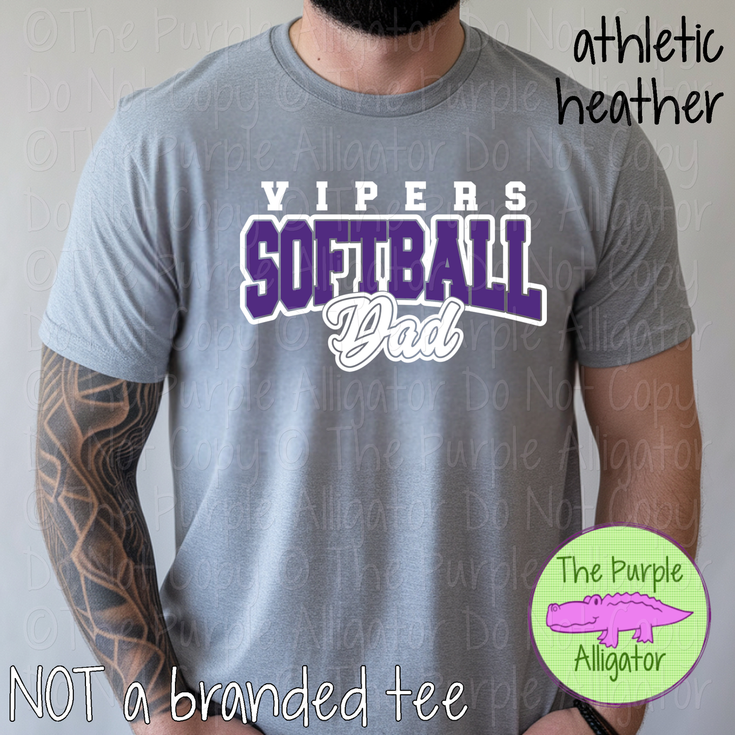 Vipers Softball Dad 50 | Game Day Shirt | Custom School Spirit Wear Parent Tee 0226 TPA