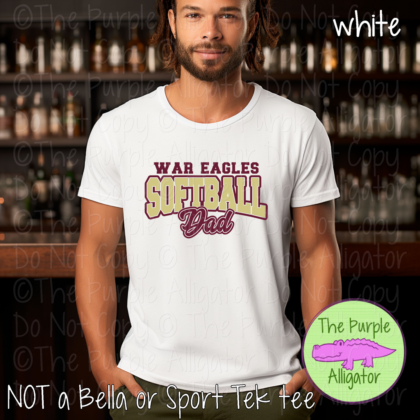 War Eagles Softball Dad 50 | Game Day Shirt | Custom School Spirit Wear Parent Tee 0226 TPA