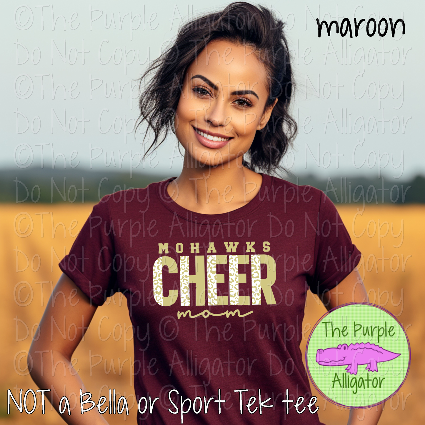 Mohawks Cheer Mom Leopard 51 – Custom Cheer Team Spirit Wear Mascot Mom Apparel 0426 TPA
