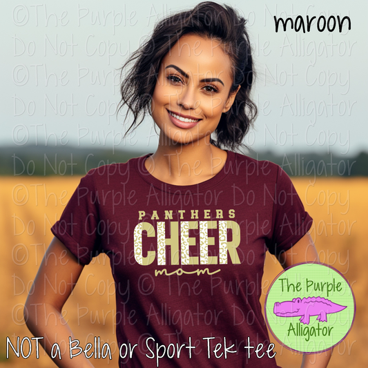 Panthers Cheer Mom Leopard 51 – Custom Cheer Team Spirit Wear Mascot Mom Apparel 0426 TPA