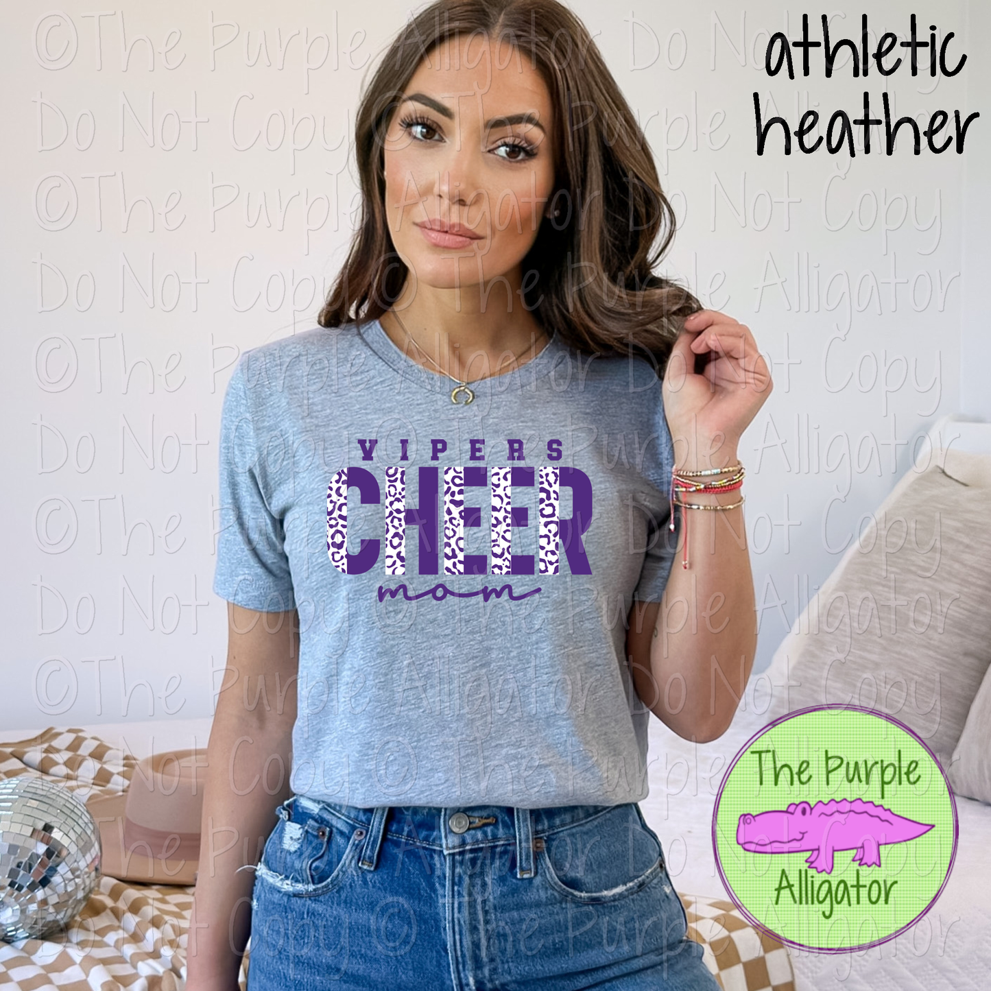 Vipers Cheer Mom Leopard 51 – Custom Cheer Team Spirit Wear Mascot Mom Apparel 0426 TPA