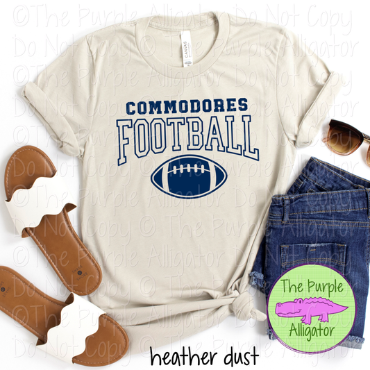 Commodores Football SC52 | Custom Team Spirit Wear for Game Day & Fans - CHOOSE YOUR DESIGN COLOR - 0725 (d2f TPA)
