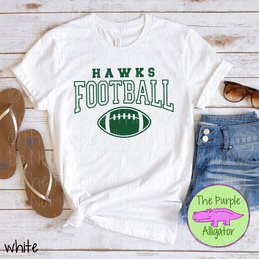 Hawks Football SC52 | Custom Team Spirit Wear for Game Day & Fans - CHOOSE YOUR DESIGN COLOR - 0725 (d2f TPA)